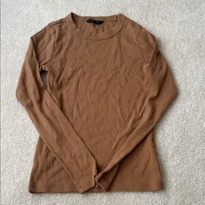 Banana Republic Tan Ribbed Knit Top
